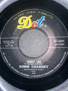 Dot Promo 45 – Kimm Charney “Terry Lee” / “Tonight” VG+ Rockabilly RARE - Picture 1 of 2