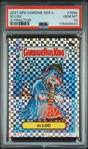 2021 GPK Chrome Series 4 IG Lou X-Fractor /150 PSA 10 Pop 1 - Picture 1 of 3