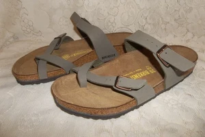 VINTAGE 39 BIRKENSTOCK MAYARI SANDALS L 8 M 6 COLORS: BIRKIBUC, STONE NIB - Picture 1 of 7