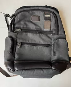 Tumi Alpha Bravo Rucksack braun grau Canvas Leder 222681AT2 595 $ - Bild 1 von 14