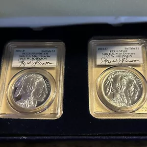 2001-P & 2001-D American Buffalo Silver Dollar PCGS Proof-69DCAM/MS-69 In Case - Picture 1 of 6