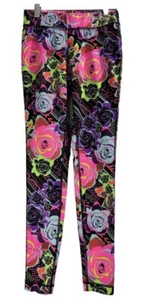 Fila Sport Black Multicolor Floral Print Live In Motion Leggings Sz Medium Girls - Picture 1 of 4
