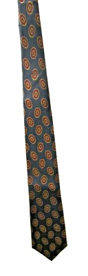 Hathaway Blue With Reddish Brown Circles All Silk 57" Long Tie USA WPL 125 - Image 1 of 4