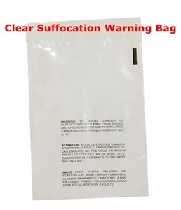 300 6x9 Self Seal Suffocation Warning Clear Poly Bags 1.5 mil Free Shipping - Picture 1 of 3