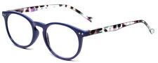 Calabria MDR8003 Women Oval 47mm Designer Reading Glasses Navy Blue Crystal Spot
