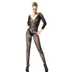 Women's Long Sleeves V-Neck Bodystocking With Criss Cross on Back WKB-1280BMR