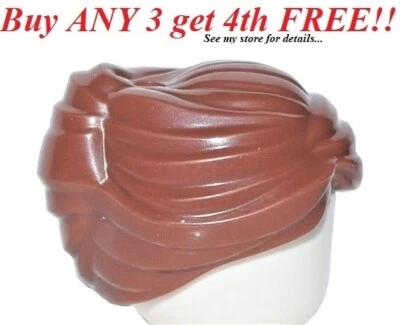 ☀️NUEVO Lego Minifigura Pelo Mujer Niña Largo Marrón Rojizo Princesa Pirata Doncella Foto 1 de 4