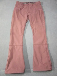 Burton Pants Womens Medium Pink Fleece Lined Ski Snowboard Mid Rise Ankle Zip - Picture 1 of 21