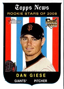 2008 Topps Heritage Dan Giese #126 San Francisco Giants