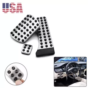 3PCS Accelerator Emergency Brake Pedal Cover For Mercedes Benz C E S Class 09-14 - Picture 1 of 12