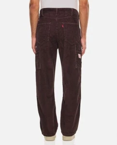 men LEVIS 568 LOOSE STRAIGHT CARPENTER JEANS W32 L32 Skateboard surf brown cords - Picture 1 of 24