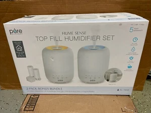 Pure Enrichment Top Fill Humidifier Set Bundle, 2-Pack USED GREAT CONDITION - Picture 1 of 6