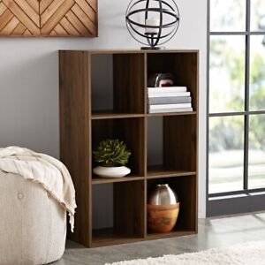 Mainstays 6-Cube Storage Organizer Bookcase Bookshelves Shelf Unit Home & Office