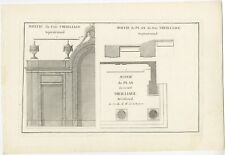 Pl. 7 Antique Print of a Garden Trellis by Le Rouge (c.1785)