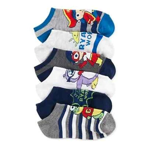 Ryan's World  ~ No-Show Socks 6 Boys Mix-Color Polyester & Spandex ~ Sizes S~M~L - Picture 1 of 1