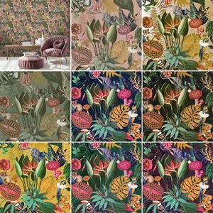 Papel Pintado Holden Tropical Wonderland - Animales Exóticos Flores en Varios Colores - Imagen 1 de 33