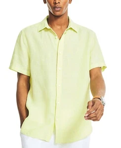 Camisa de manga corta de lino de ajuste clásico Nautica para hombre talla 3XL 12667 - Imagen 1 de 2