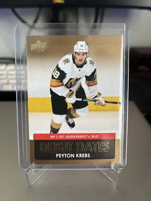 2021-22 Upper Deck Series 1 - Debut Dates Gold #DD-14 Peyton Krebs - Image 1 of 2