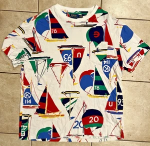 Polo Ralph Lauren Shirt Mens L Sailing Sailboat AOP Yacht Nautical Pocket Cotton - Picture 1 of 6