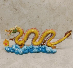 Chinese Dragon Figurine Sculpture Resin 12" Long - Picture 1 of 13