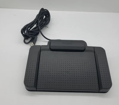 Interruptor de controle de pé USB (3 pedais) Philips ACC2310 para sistemas de ditado digital - Imagem 1 de 4