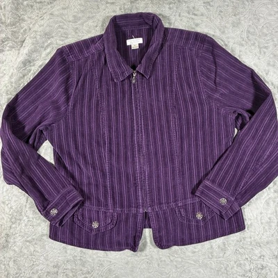 Chaqueta de Pana Christopher Banks Años 90 De Colección L Púrpura Retro Y2K Shacket Foto 1 de 4