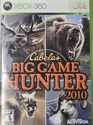 XBOX 360 Juego Cabelas Big game hunter 2010 Caza Trofeo Animales con Manual Foto 1 de 4