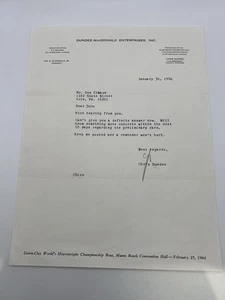 Promoter Original Brief für Cassius Clay vs Sonny Liston Muhammad Ali selten - Bild 1 von 2