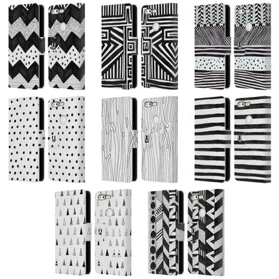 HEAD CASE DESIGNS BNW DOODLE LEATHER BOOK CASE & WALLPAPER FOR GOOGLE PHONES - image 1 of 4