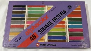 Weber Costello Alphacolor 48 Square Pastels Vintage - Picture 1 of 9