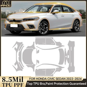 For Honda Civic Sedan 22-24 Full Car PreCut Paint Protection Film Matte PPF TPU - Picture 1 of 21