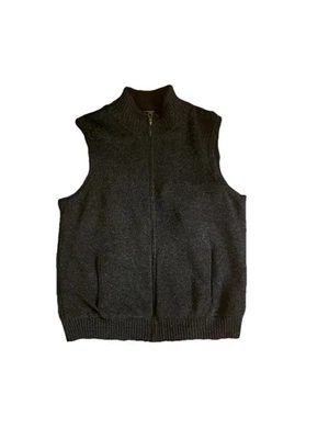 Pendleton Men's L Grey Wool Sweater Fleece Sweater Vest Lined, Zip - Image 1 of 4