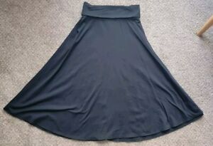 Patagonia Morning Glory Black Fold Over Midi Skirt Women’s Size S Athleisure