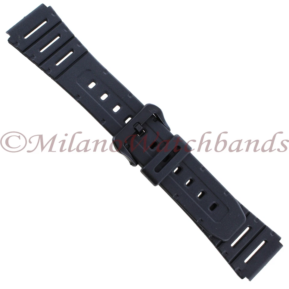 19mm Speidel Black Rubber Fits Casio Sports Watch Band Buy 1 Get 2
