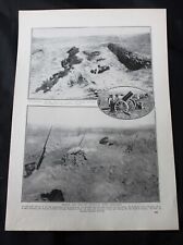 1915 WWI print 'RUSSIAN TROOPS IN TRENCHES ON THE EASTERN FRONT' 12.5" x 8.5"