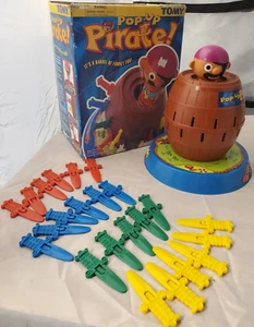 Vintage Tomy POP-UP PIRATE in Barrel Family Kids Game ~ No Batteries Needed! - Picture 1 of 11