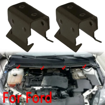 Clips de ajuste del panel de desplazamiento de la capucha abrazadera de metal parabrisas delantero inferior para Ford Focus Foto 1 de 4