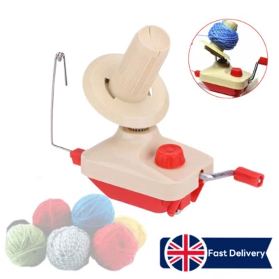Manual Knitting Roll String Yarn Fiber Wool Thread Ball Winder Holder Machine UK - Image 1 of 4