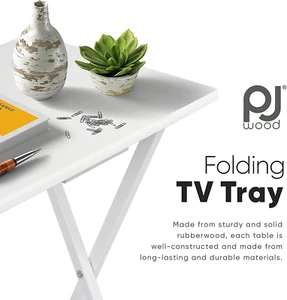 2 Piece Set, Multifunctional Solid Wood TV Snack Tray Tables for Indoor Use, ... - Picture 1 of 12