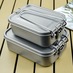 Portable Titanium Food Storage Container With Handle 800ml LeakProof Lunch Box