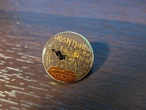 Iron Maiden Vintage Pin Pinback Button ~ Run to the Hills See Pics Nice HTF! - Picture 1 of 2