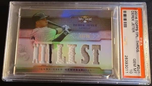 2014 DEREK JETER TOPPS TRIPLE THREADS 10/36 #DJ1 PSA 10 POP 2 (395) - Picture 1 of 2