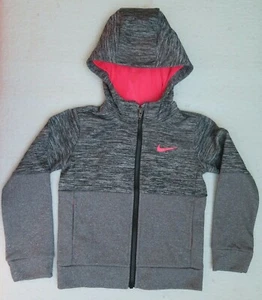 Nike Little Girls Therma Dri-Fit Full-Zip Grey Hoodie - Size 4 - NWT MSRP$44.00 - Picture 1 of 10