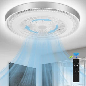 LED Deckenventilator Ventilator Lüfter Deckenlampe Beleuchtung mit Fernbedienung - Bild 1 von 12