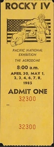 1985 Rocky IV Filming PNE The Agrodome APR30-MAY8 "Rocky Balboa Def. Ivan Drago" - Picture 1 of 1