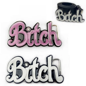 Belts Buckles Enameled Bitch Flat Rings Metal Pewter Finish Zinc Alloy Fashion - Picture 1 of 9