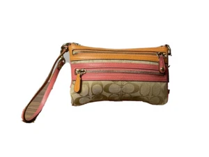 Coach Gold And Multi Color Wristlet - Picture 1 of 8
