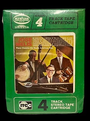 Jose Melis "Piano Classics The South American Way" Stereo 4-Track Cartridge NOS - Image 1 of 4