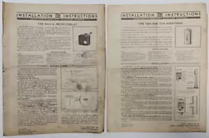 November 11, 1940 Istallation Instructions Honeywell Room Temp Controller T10A - Picture 1 of 1