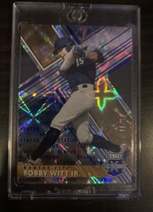 2019 Panini Elite Extra Edition Status Blue Die-Cut /75 Bobby Witt Jr #2
